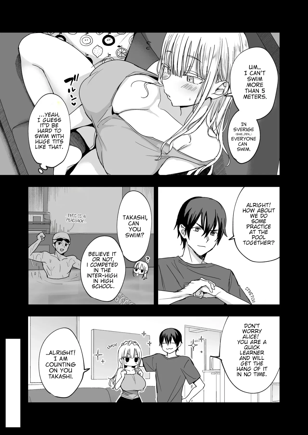 Big-Titted Step Sister's Attack: Alice's Swimming Lesson page 8 full