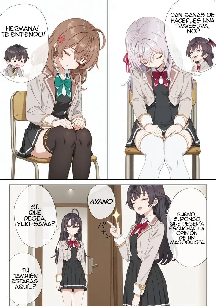 Itazura Zuki na Imouto no Saimin Anji de Bijin Shimai ga Dereru Dokoro ja Nakunaru Hanashi Zenpen｜Debido a la hipnosis de una hermana menor traviesa, las bellas hermanas pasan de ser cariñosas a algo mucho más intenso Parte 1 page 11 full