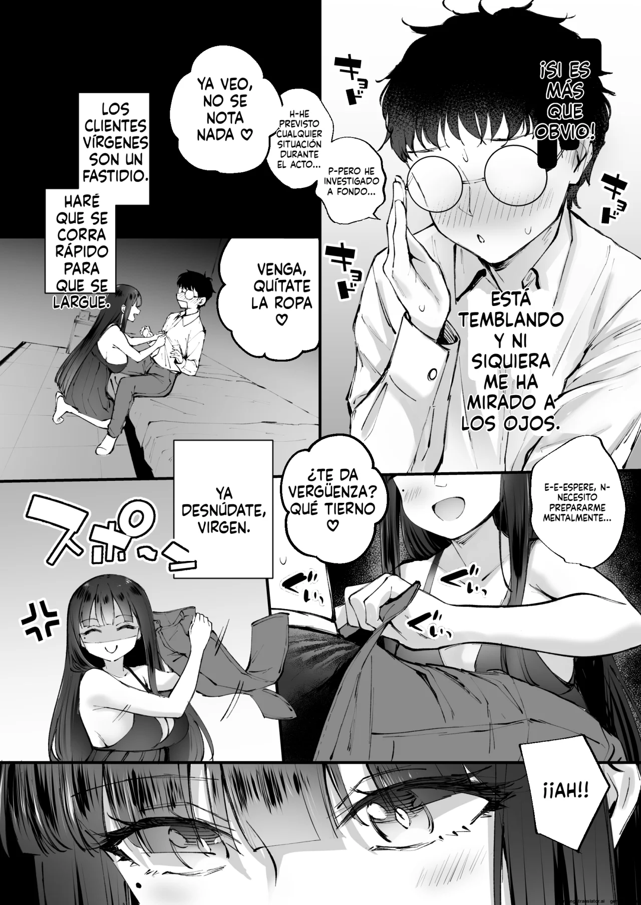 Do-S na Fuuzokujou ga Unmei no Dekachin to Meguriau Ohanashi｜Una Escort Sádica y el Rabo del Destino page 11 full