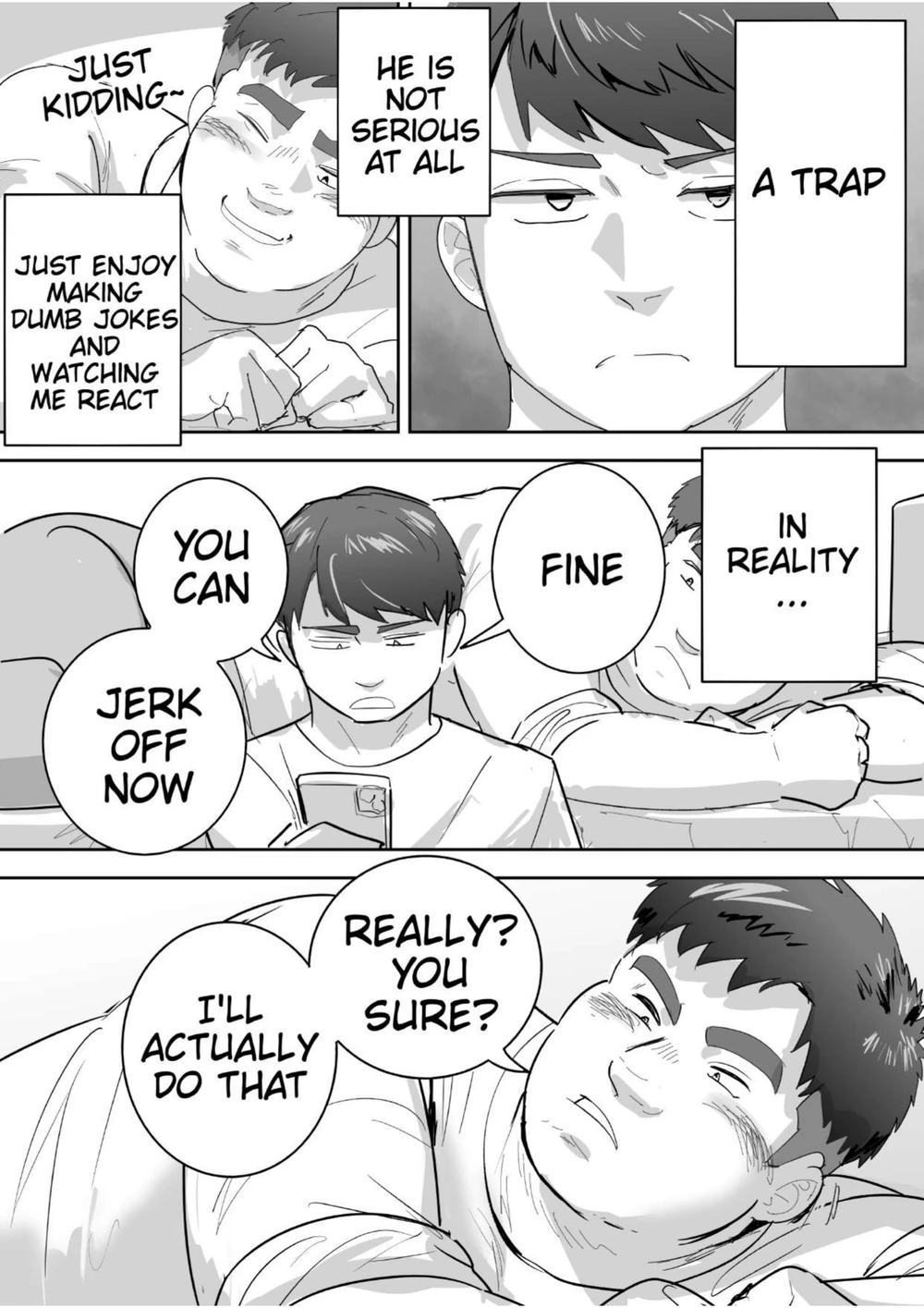 Gachimuchi Dōtei Kun To Jareattetara Gachi De Kōfun Shitete Yabai | Messing Around With Virgin Buff Dude, Got Seriously Turned On page 8 full