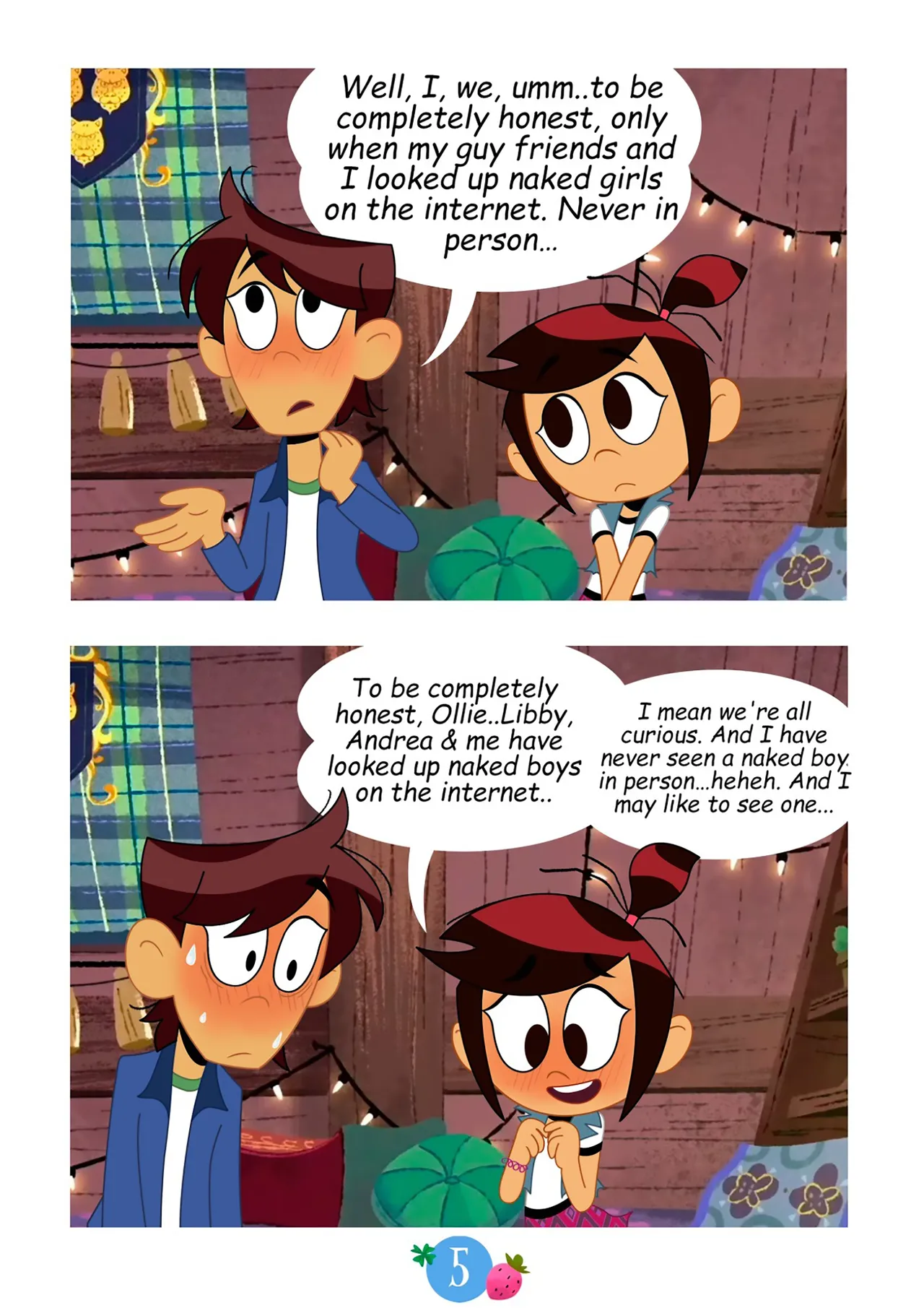 Molly and Ollie in "Studying" page 5 full