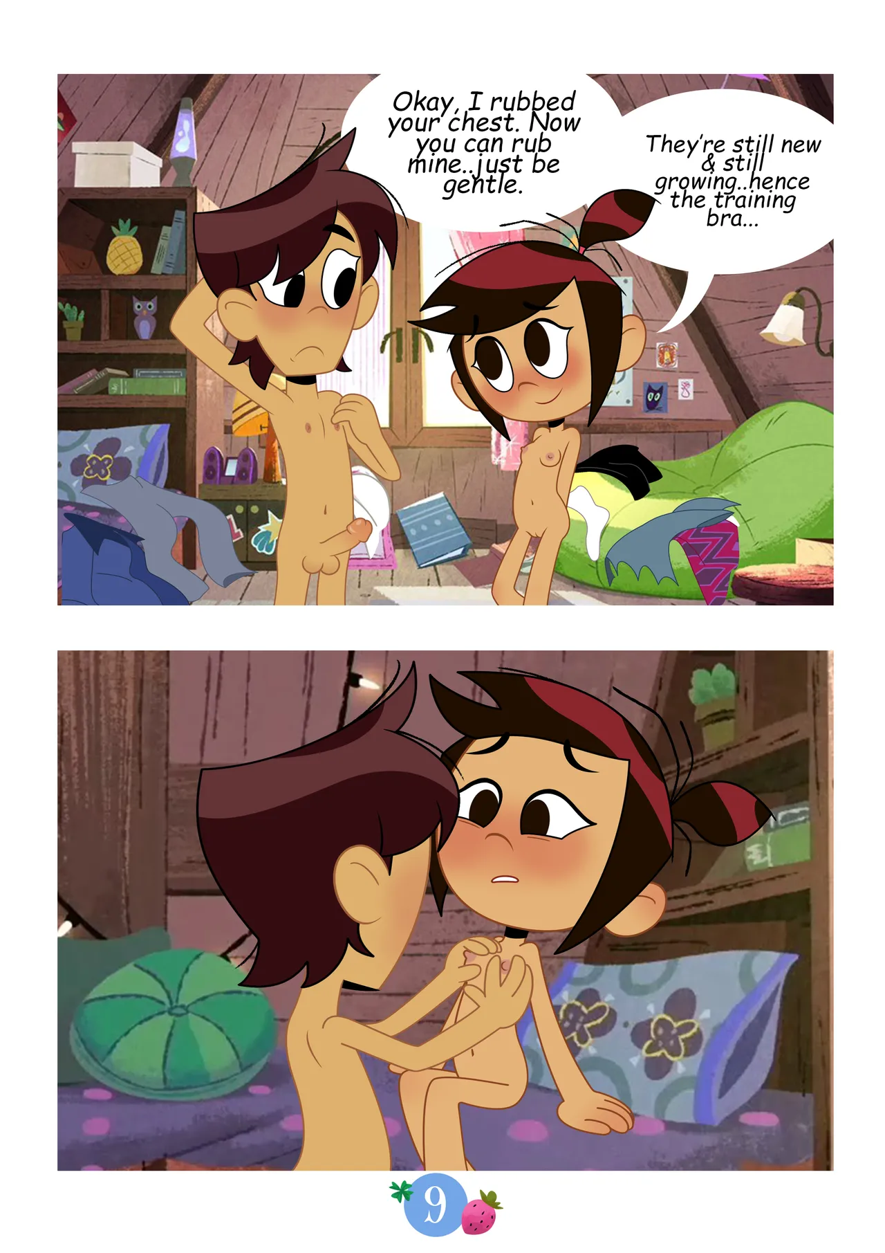 Molly and Ollie in "Studying" page 9 full