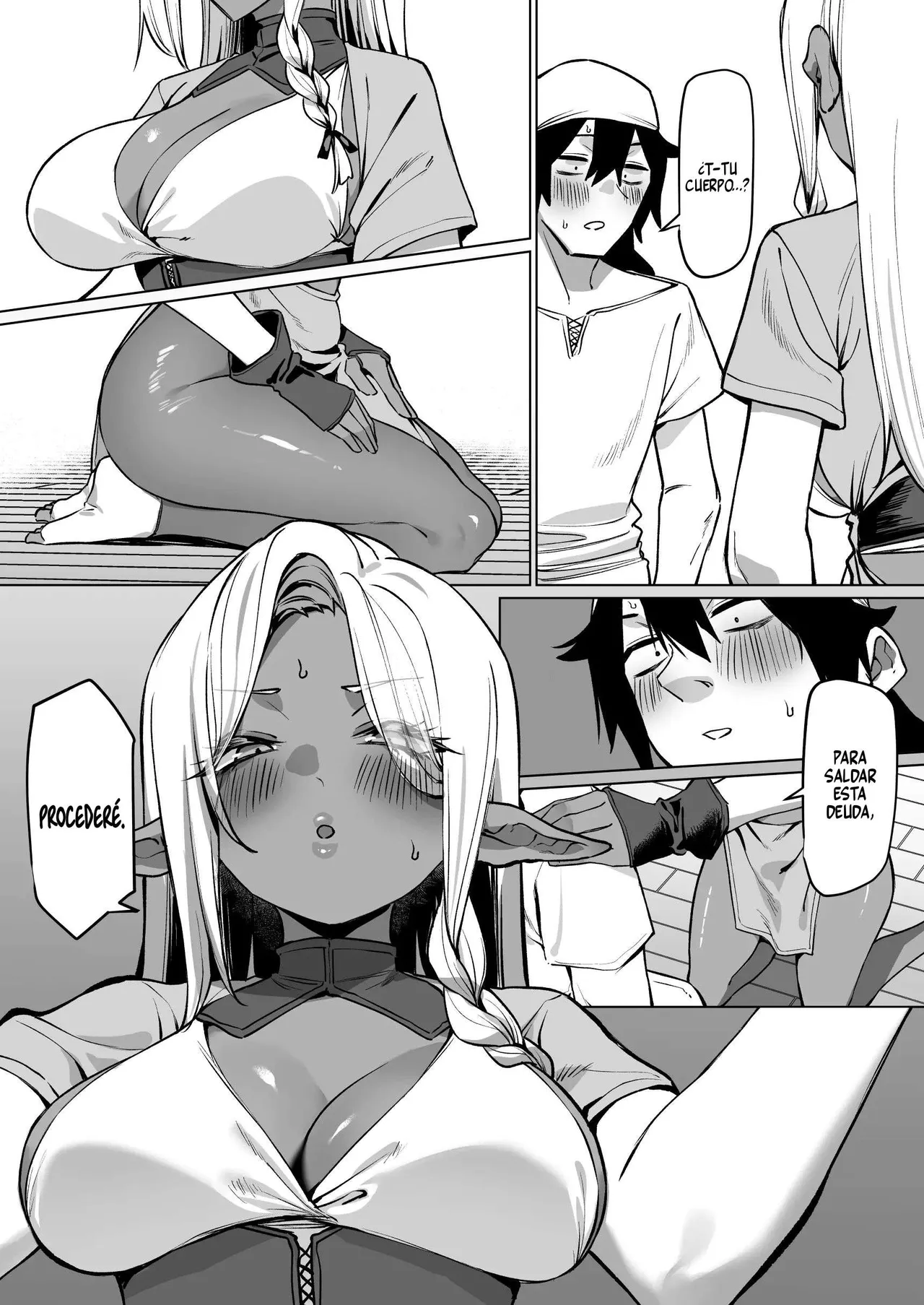 Kasshoku Elf O Tasuketara Ongaeshi Sareta Hanashi | La historia de cómo ayudé a una elfa de piel morena y ella me lo agradeció devolviéndome el favor page 8 full