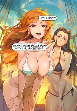 Aksn One Piece Threesome + Boa Hancock