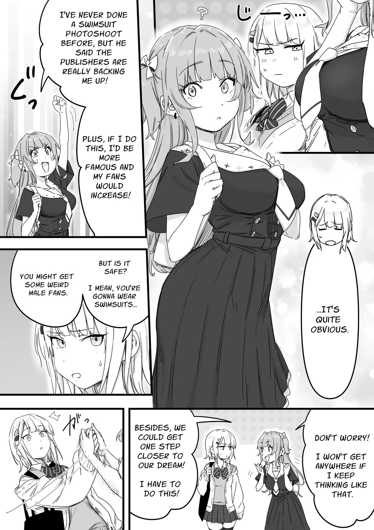 Mizugi Idol no Nama Oppai wo Minna no Mae de Sarashitai | Swimsuit Idol Wants to Expose Her Titties to Everyone page 3 full