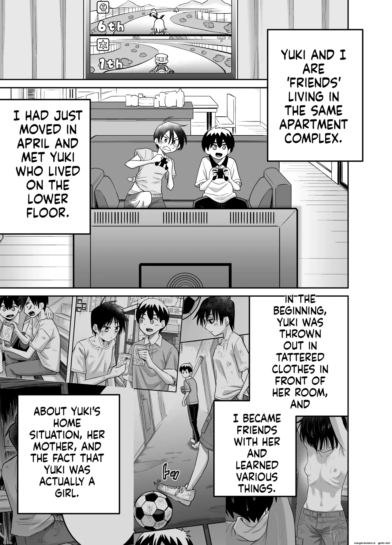 Danchi no Tomodachi Chuuhen + Omake Manga Boroboro no  Kakkou datta Danchi no Tomodachi ni Kawaii Fuku  o  Kisete mita  | My Friend from the Apt. Complex Pt. 2 + I Tried Dressing Up My Friend from the Apartment Complex Who Was in Tatters in Cute Clothes. page 6 full