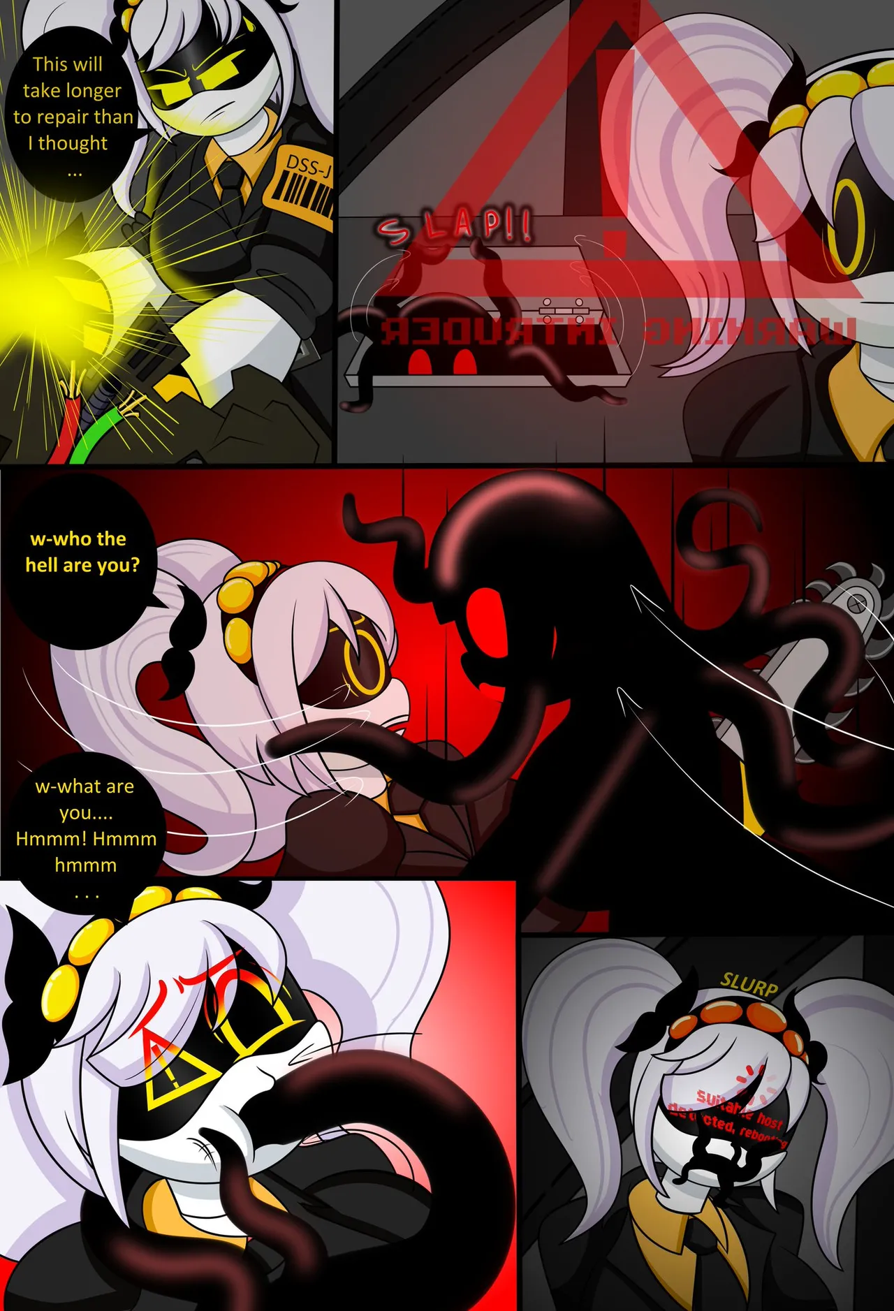 Murder Drones Possessing Comic page 3 full