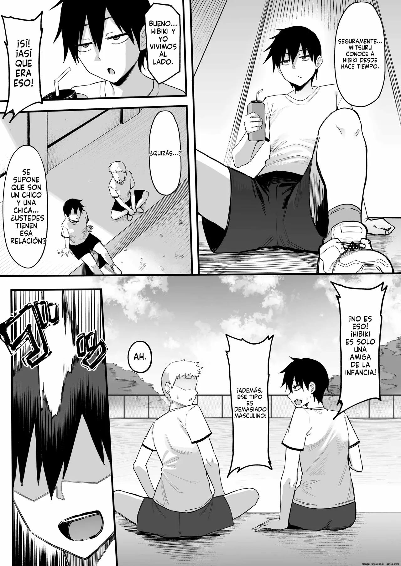 Rikujoubu no Boyish na Osananajimi ga suru Dare ni mo Ienai Koto｜Las Cosas que Hace mi Marimacha Amiga de la Infancia del Club de Atletismo y que no Puede Contarle a Nadie page 4 full