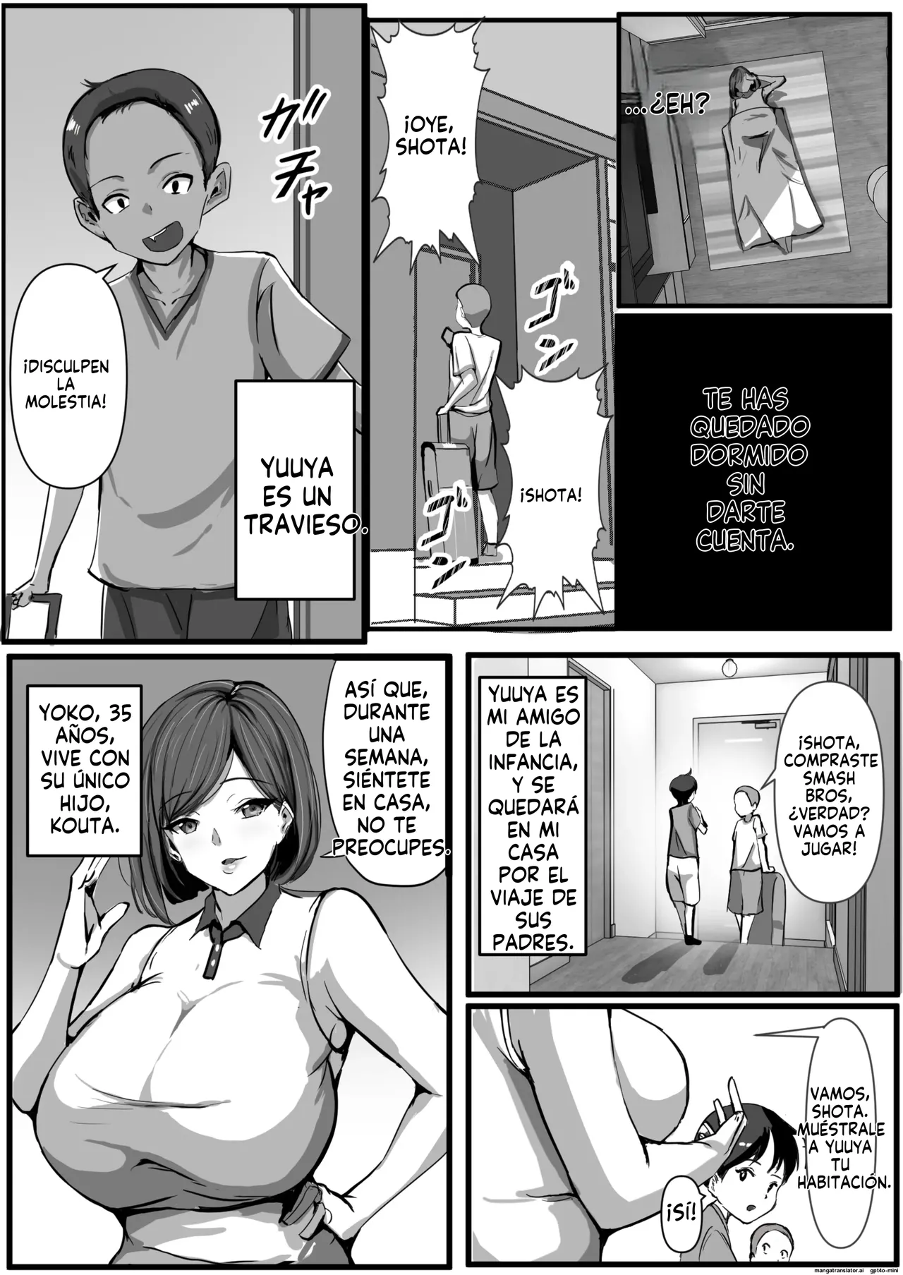 Haha wa Tomo ni Dakareru｜Mi Madre es Cogida por Mi Amigo page 4 full