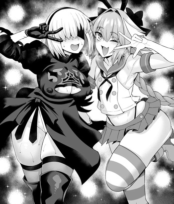 [Ankoman] Asutorufo to ￮￮￮, kosupure tokui-ten e iku ❤ [Text Cleaned]) [Decensored] cover