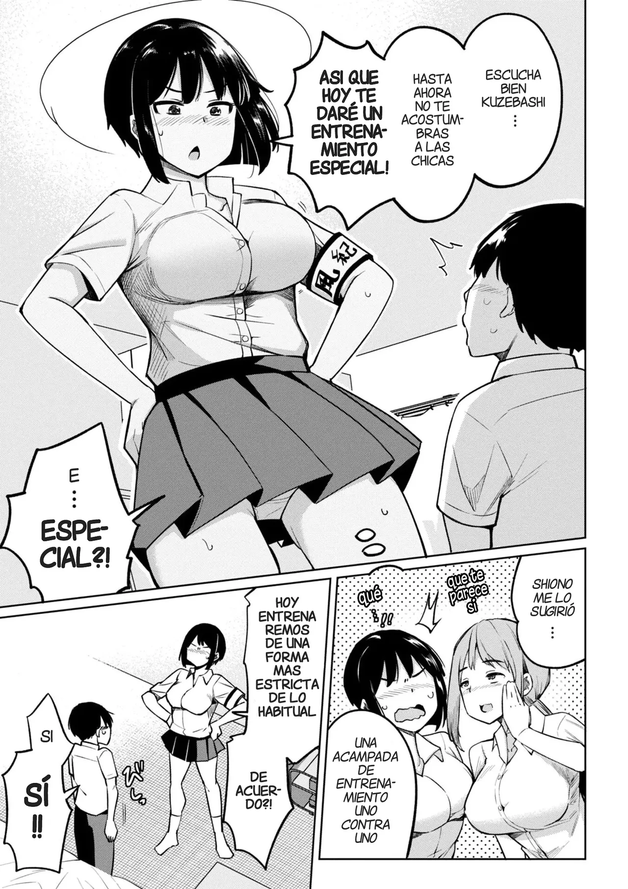 Kouhai Amayakashi Harem in Fuuki Iinkai Ch. 4 | Un Kouhai mimado por un Haren en el Comite de la Moral Publica page 3 full