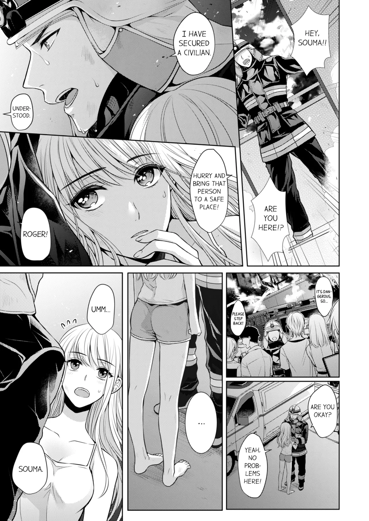 Yubisaki Kara Honki no Netsujō ～ Chara Otoko Shōbōshi wa Massuguna me de Watashi o Daita ～ | Fire in His Fingertips Vol. 1-19 page 11 full
