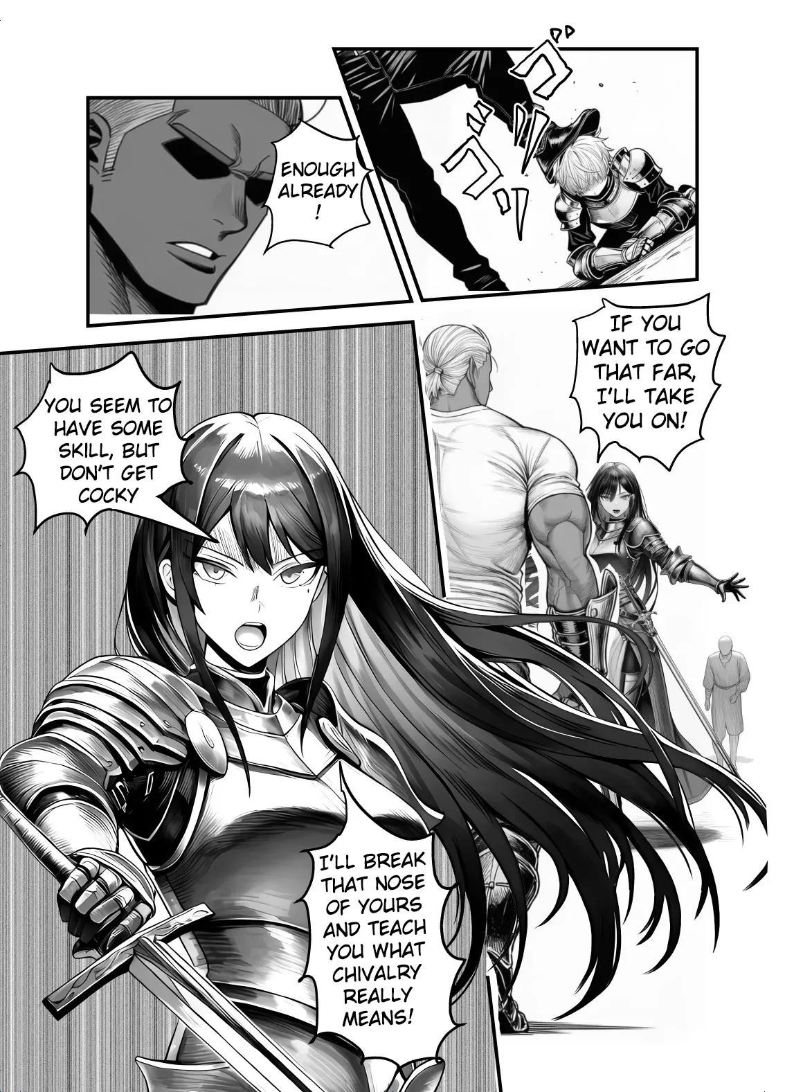 Female Knight Commander, Humiliated Fall NTR - The Day My Admired Commander Ortina Lost -  Yoru Akubi Shōtai page 10 full