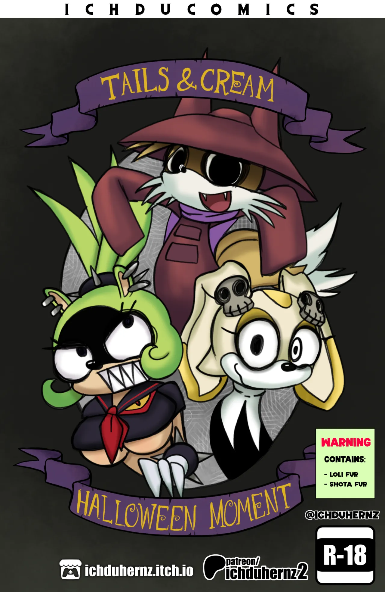 Tails and Cream Halloween Moment page 1 full