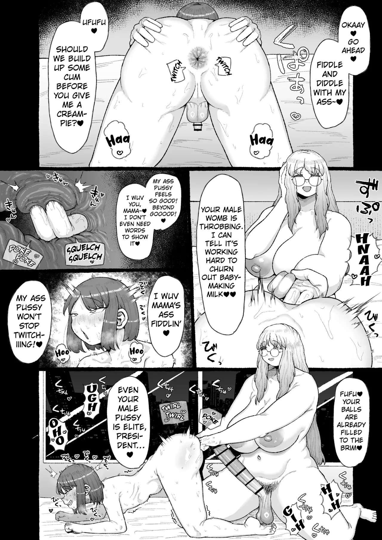 Ogya Babu Charisma Shachou no Mesu Ochi Futanari Homo Chinpo Sandwich page 7 full