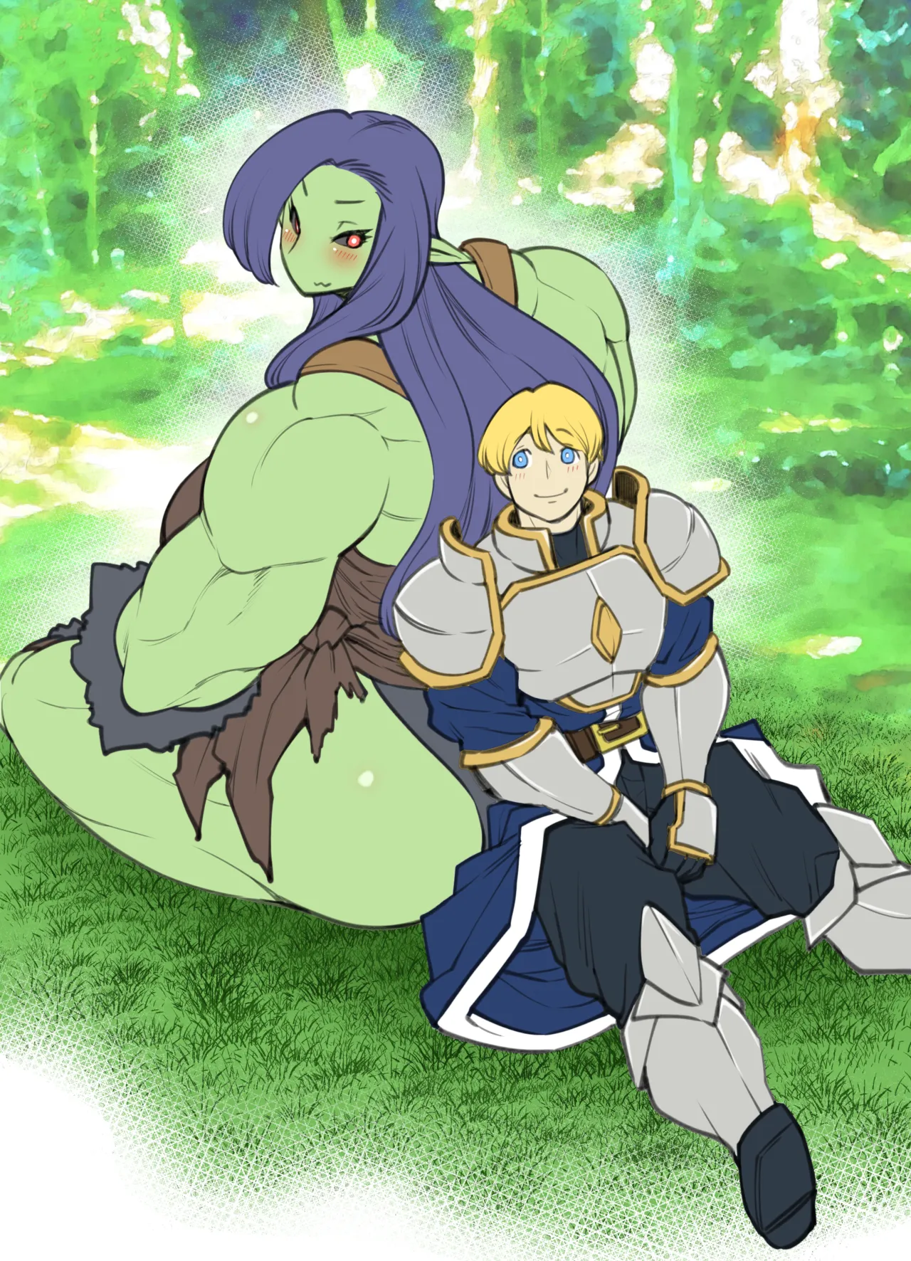 - Female Ork and Man Knight page 1 full