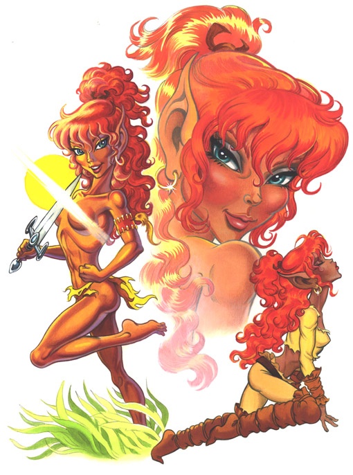 ElfQuest 1998 Pin up Calendar, 1999 Lovemate Calendar, 2000 Greatest Moments Calendar illustrations page 12 full