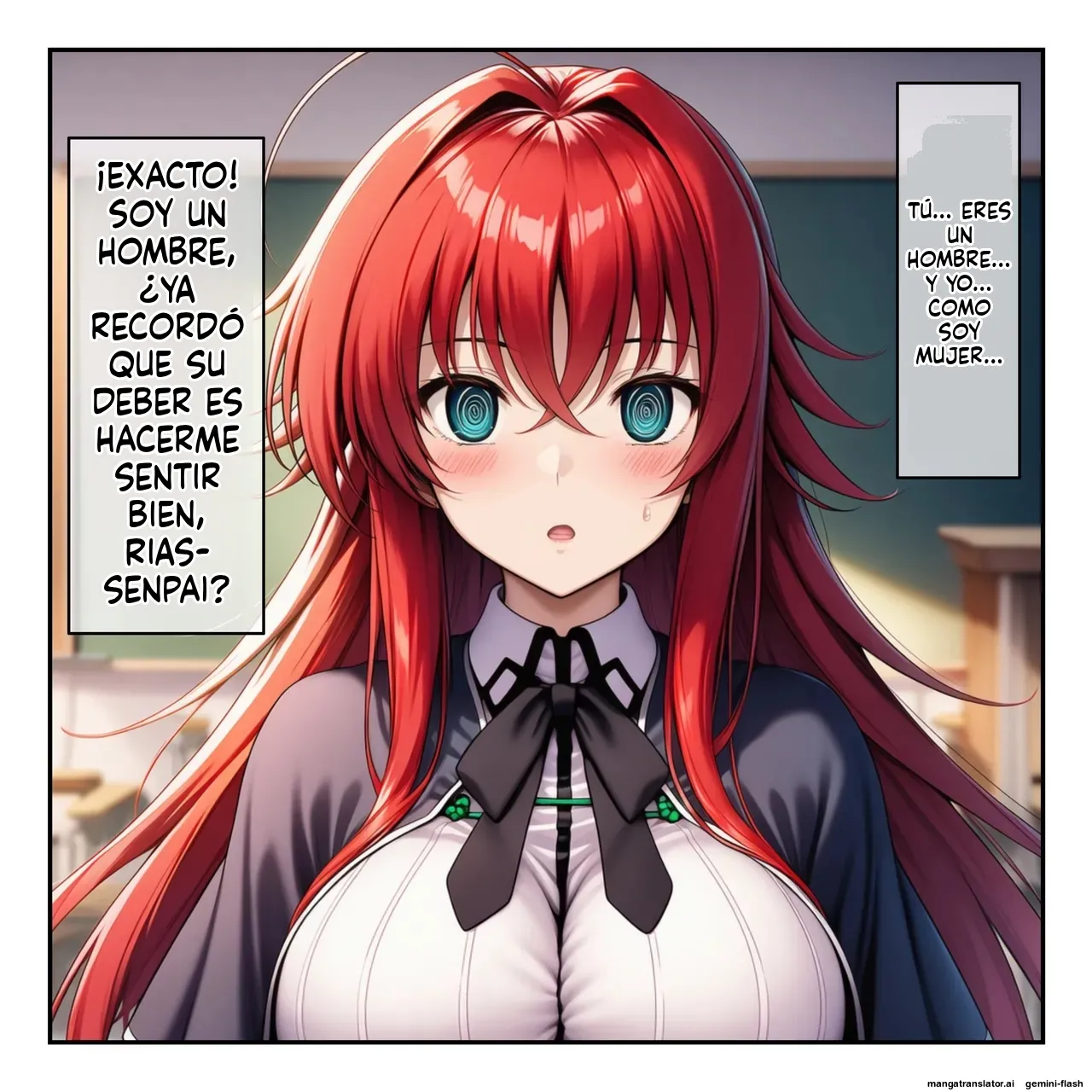 High School DxD Rias & Akeno are transformed into men's sexual slaves with a hypnosis app  MTL page 5 full