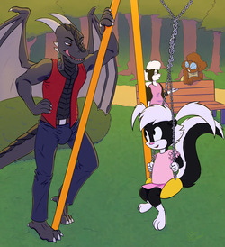 Garrett and the Skunk