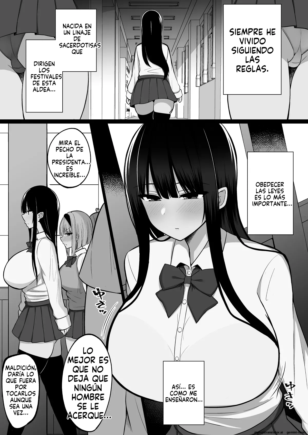 Inshin no Miko 2 Itsumo Majime na Seitokai Chou wa Mura no Orokite de Bokki Chinpo ni Sakaraezu  MTL page 3 full