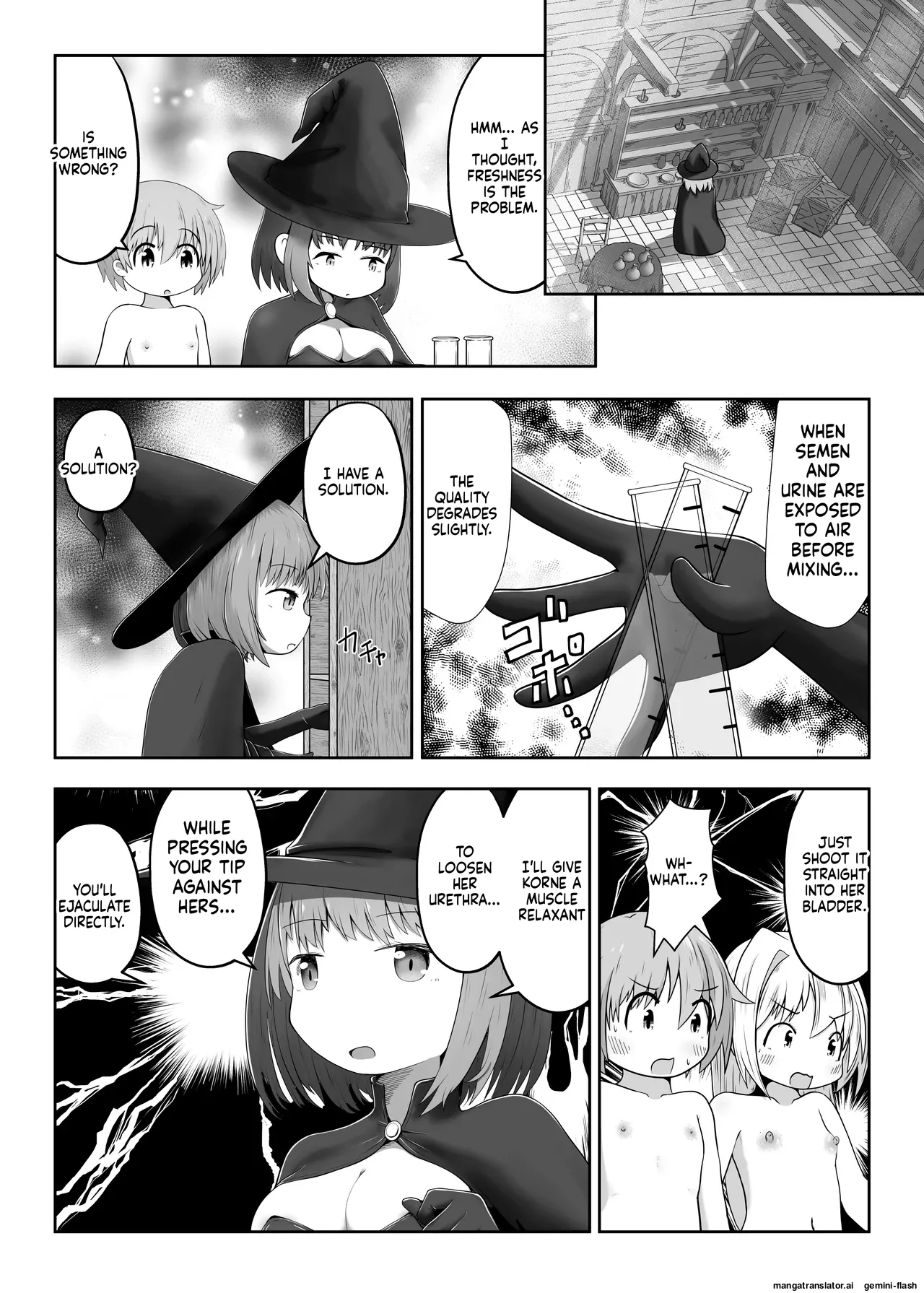 Majo ni Torawareta Shounen Shoujo ga Hitasura Zecchou Saserarete Taieki o Shiboritorareru Ohanashi page 12 full
