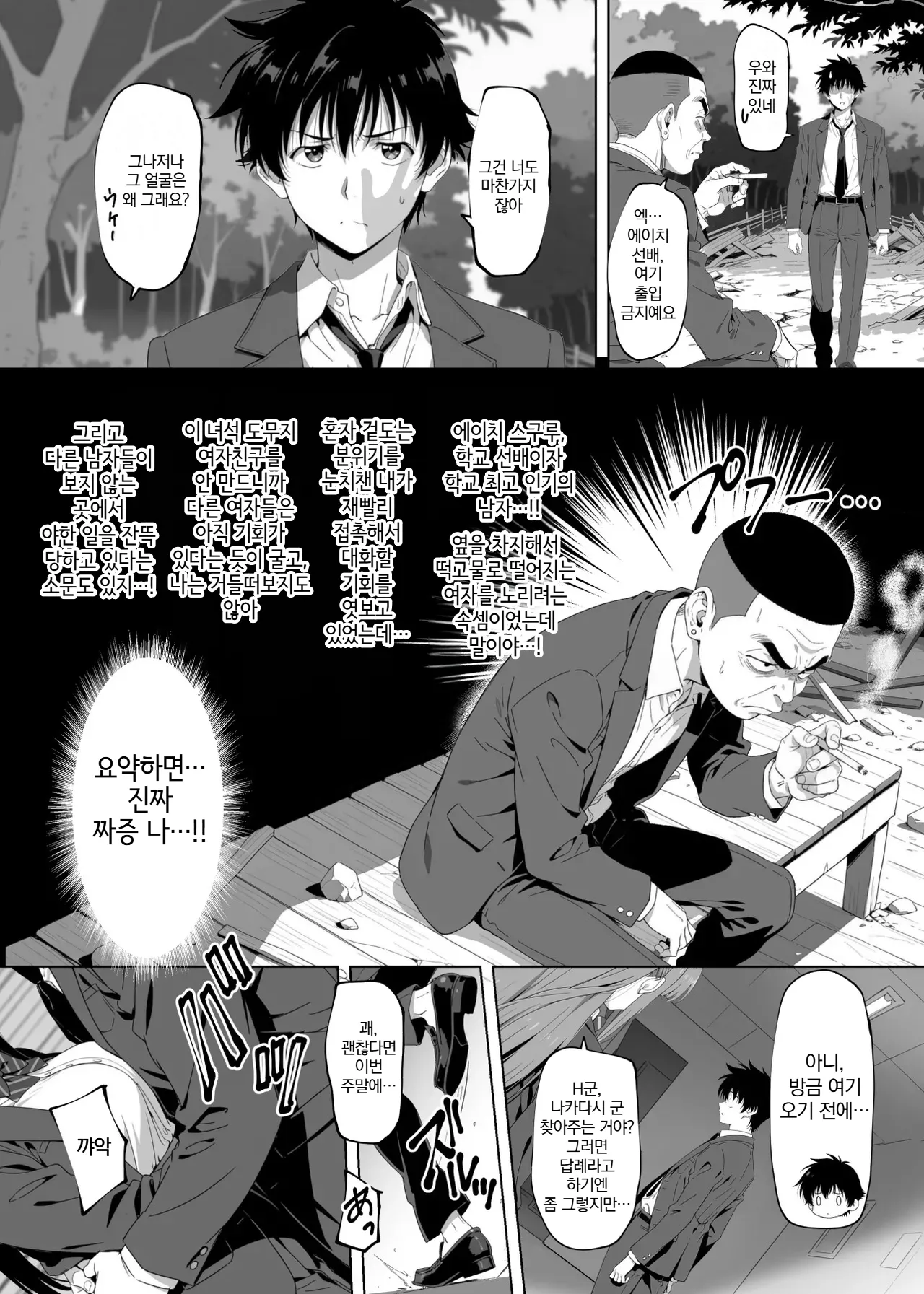 Lucky Sukebe Tomari no Harem Shujinko no Karada o SEX no Saru Kouhai ga Nottotta Hanashi www page 12 full
