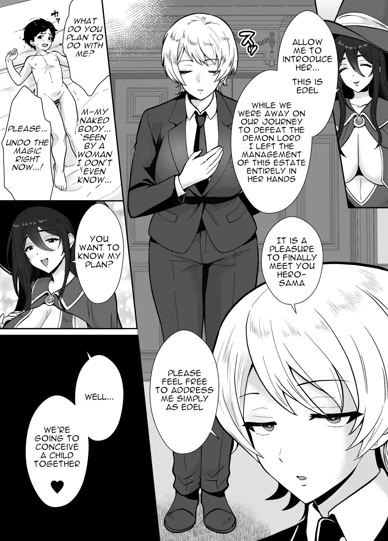 Gekijuu Shuchaku Mahou Tsukai to Futanari Shitsuji ni Yoru Yuusha-sama Shosei Hakamase Namakoubi  Mesu-ka Choukyou Gyaku Rape page 9 full