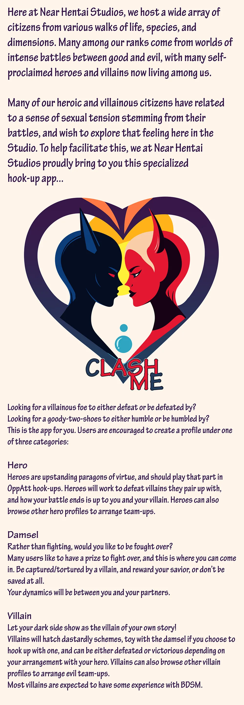 ClashMe App page 1 full