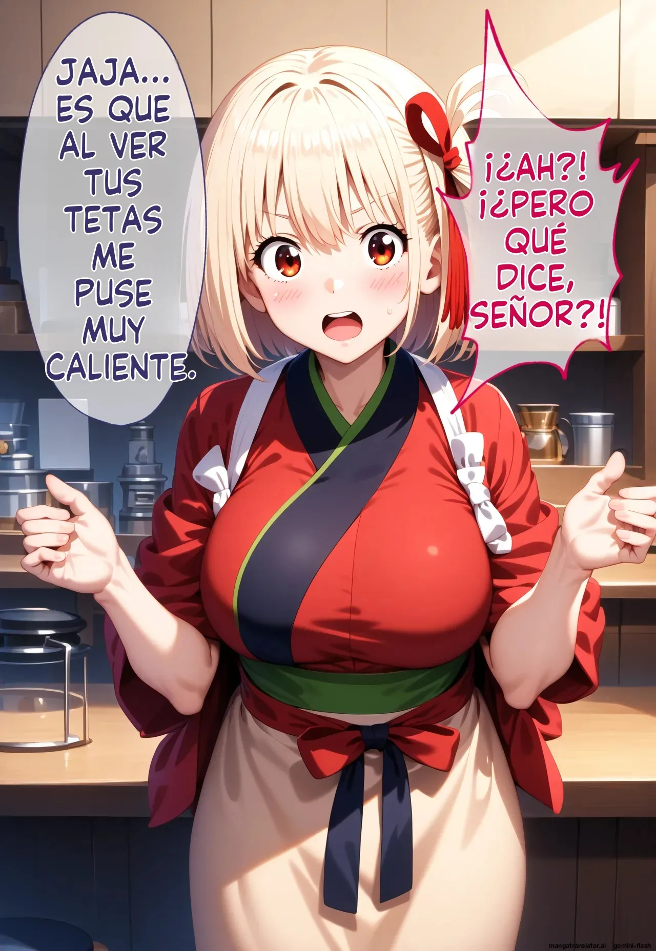 Saimin Oji-san  ga Kissa Lycolyco wo Noxtu to xtu te Chisato to Takina wo Hara Maeru Hanasi - Brute  MTL page 6 full