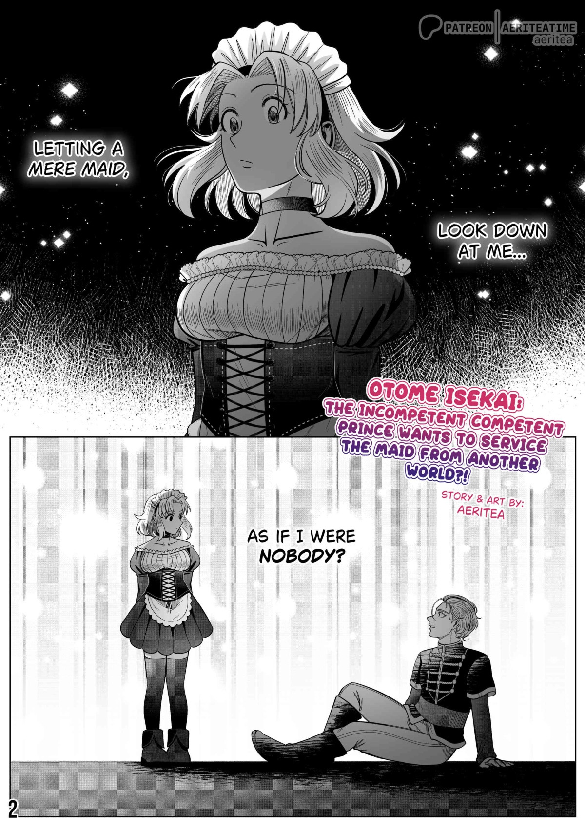 Otome Isekai: The Incompetent Competent Prince Wants to Service the Maid From Another World?! page 2 full