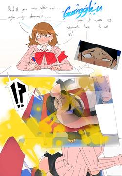 Junpei being used as a Chair by Persona 3 Girls