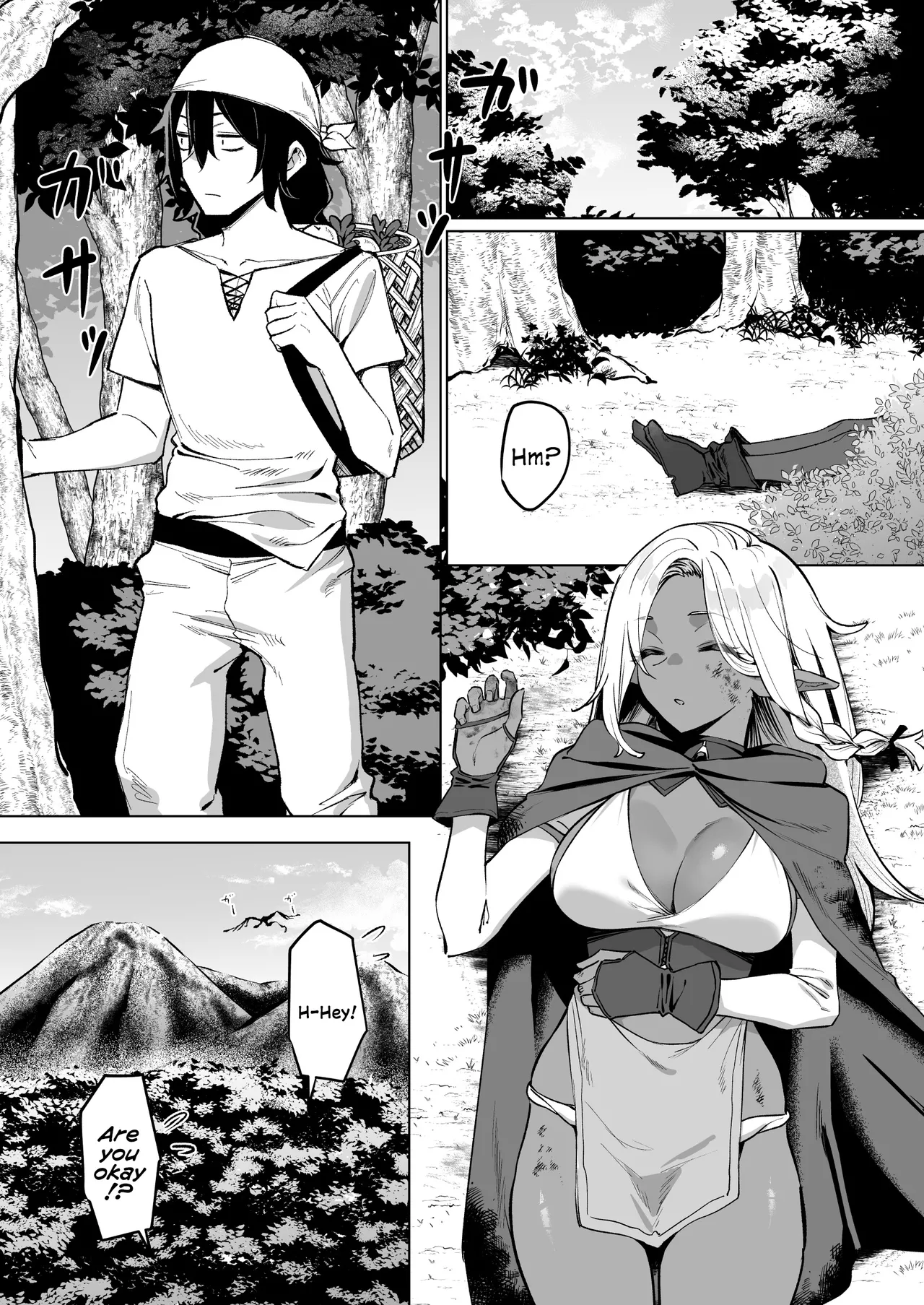 A Dark Elf Returned The Favour After I Saved Her | Kasshoku Elf o Tasuketara Ongaeshi Sareta Hanashi page 1 full