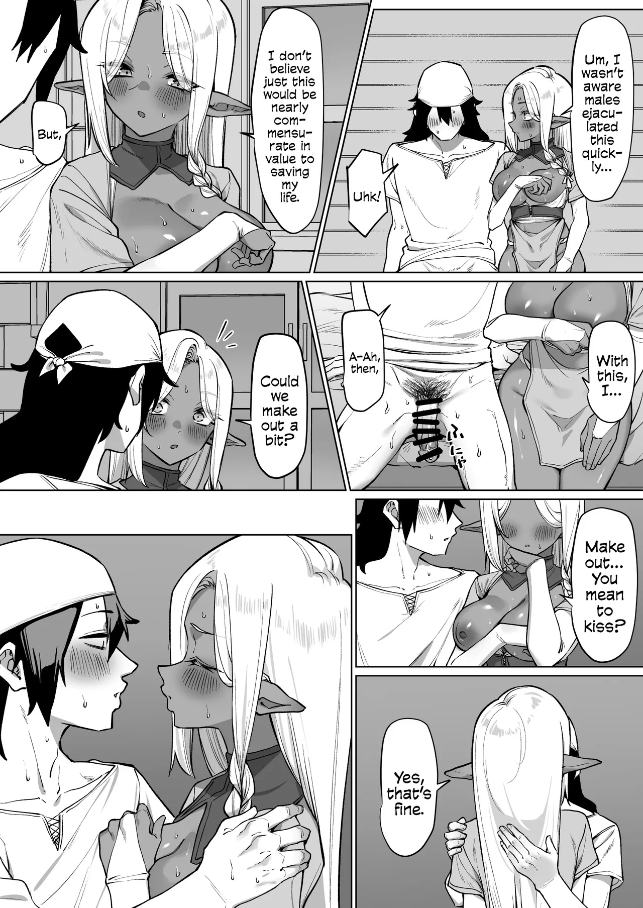 A Dark Elf Returned The Favour After I Saved Her | Kasshoku Elf o Tasuketara Ongaeshi Sareta Hanashi page 12 full