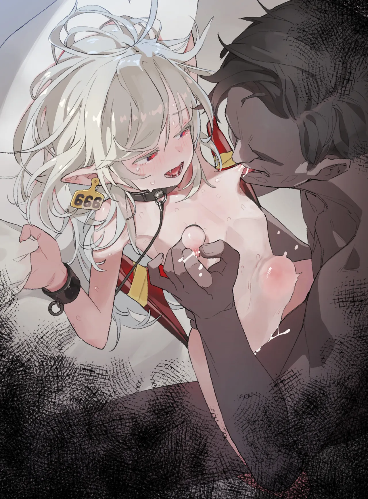 【Manga 】Toraware no Kyūketsuki Elika Chō〇 Chikubi-zeme & Kairaku-ochi 【Manga 4p・Irasuto 1-mai + Sabun・Dezain Rafu】 page 2 full