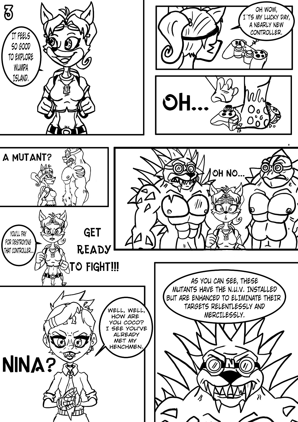 Coco Bandicoot in "Nina's Re-Punishment" page 4 full