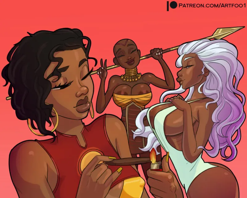 Storm, lesbian artwork . page 7 full