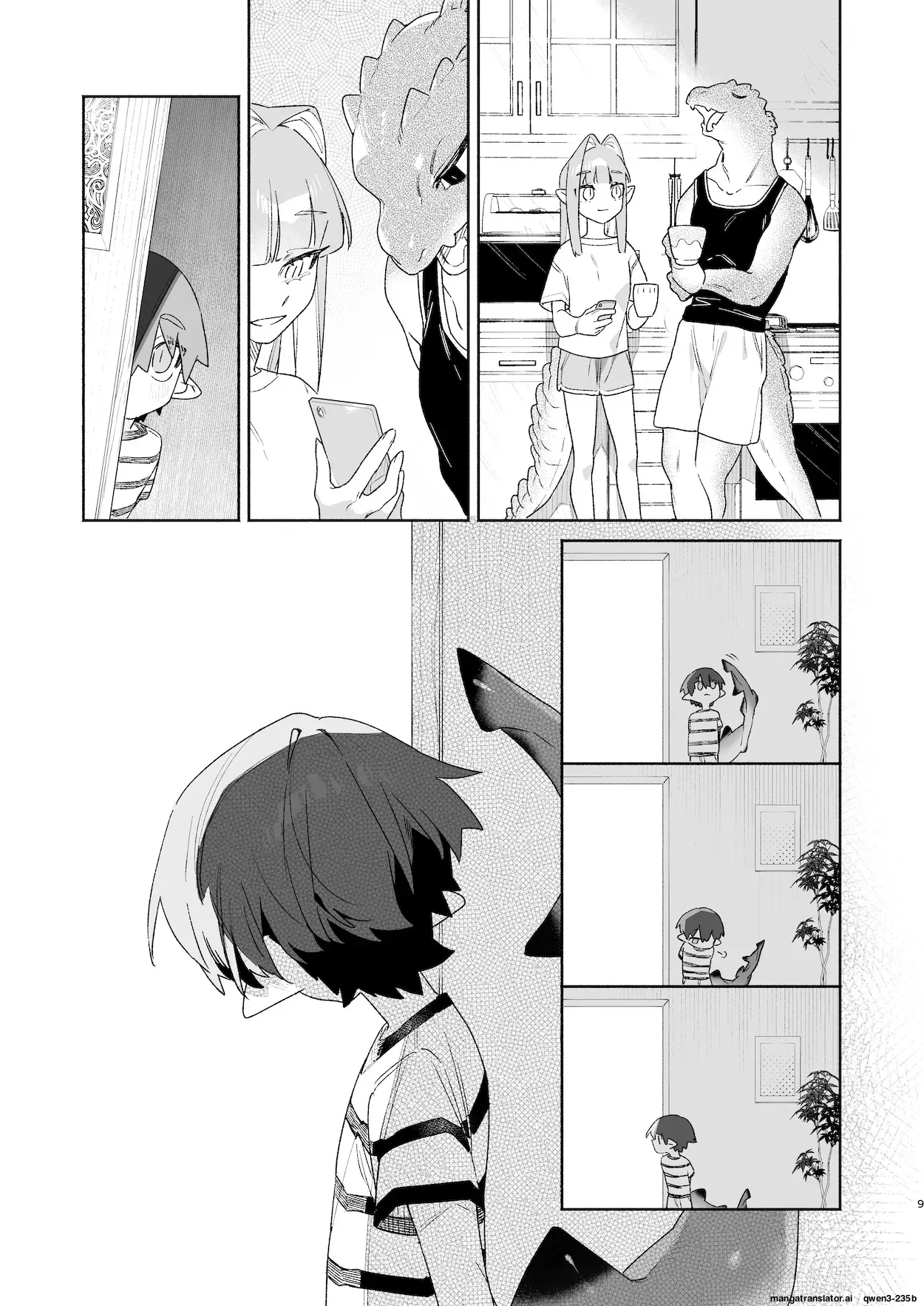 ♂ ga Uke. Wani-chan x Same-kun Zenpen page 10 full