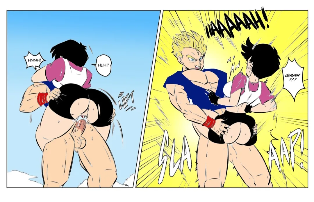 Midair Training colorized dragon ball z page 5 full