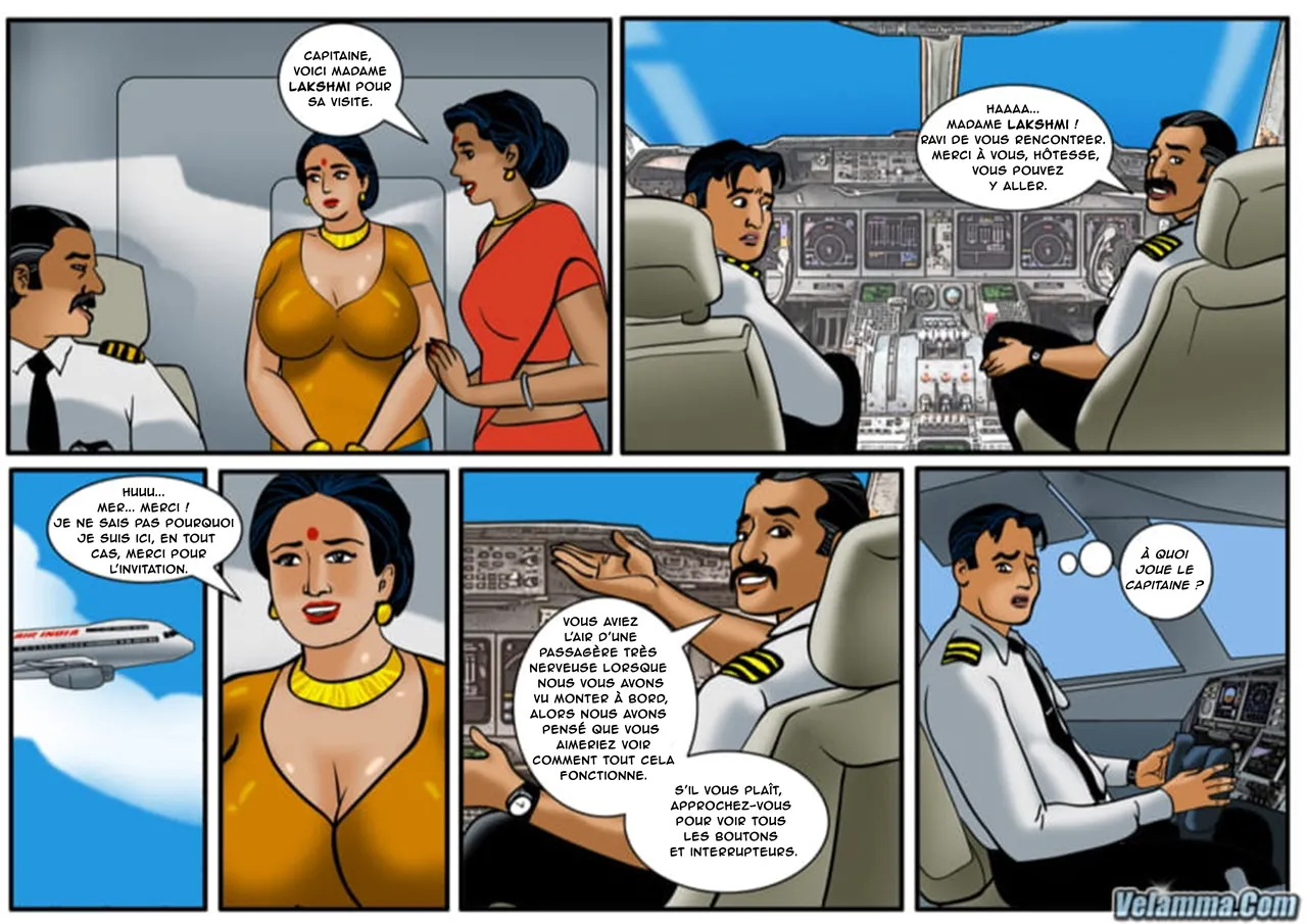 Velamma - 056 - Des bites dans le cockpit page 12 full