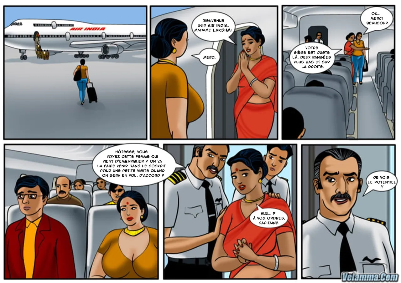 Velamma - 056 - Des bites dans le cockpit page 9 full