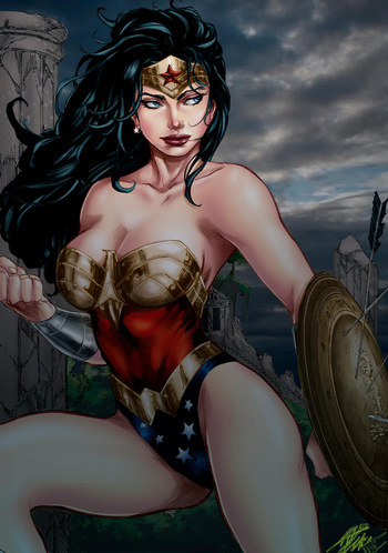 Wonder Woman and others by Carlos Silva cover
