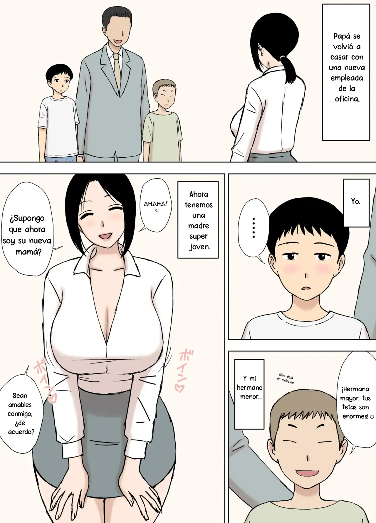 Busty Mom And Her Stepsons | La Mamá Tetona Y Sus Hijastros page 2 full