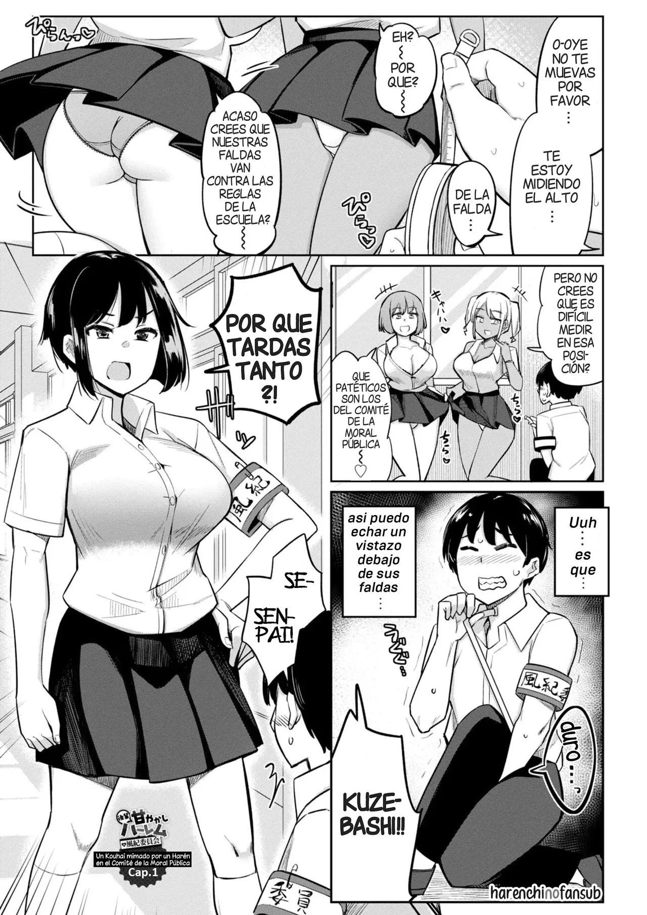 Kouhai Amayakashi Harem in Fuuki Iinkai | Un Kouhai mimado por un Haren en el Comite de la Moral Publica page 5 full