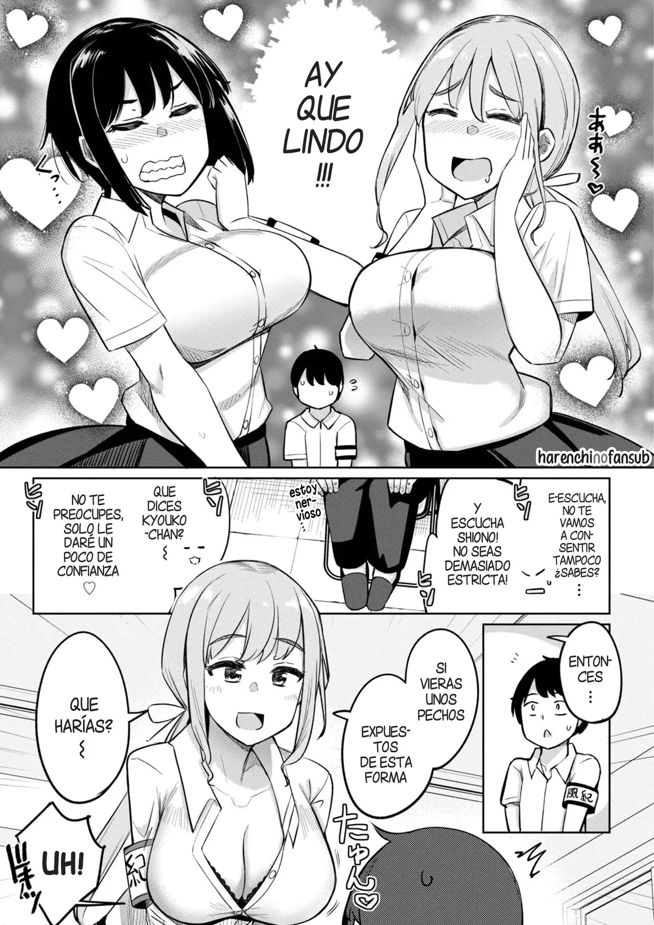 Kouhai Amayakashi Harem in Fuuki Iinkai | Un Kouhai mimado por un Haren en el Comite de la Moral Publica page 9 full