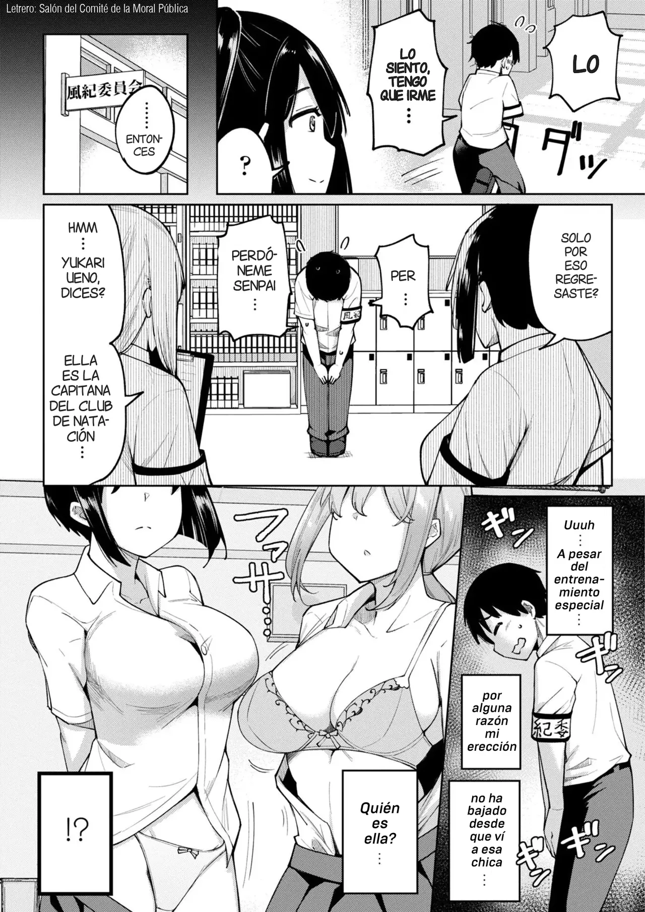 Kouhai Amayakashi Harem in Fuuki Iinkai Ch. 6 | Un Kouhai mimado por un Haren en el Comite de la Moral Publica page 6 full