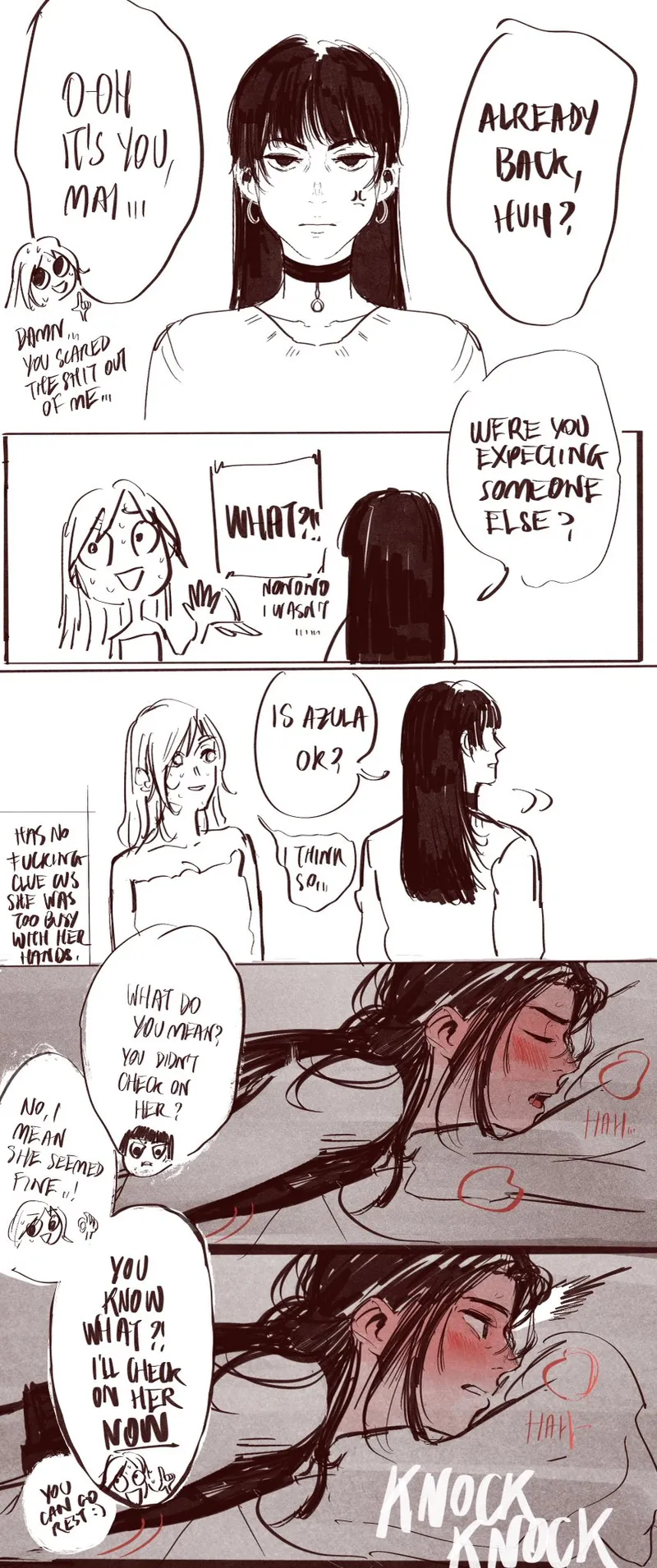 Azula X Ty-Lee College AU page 10 full
