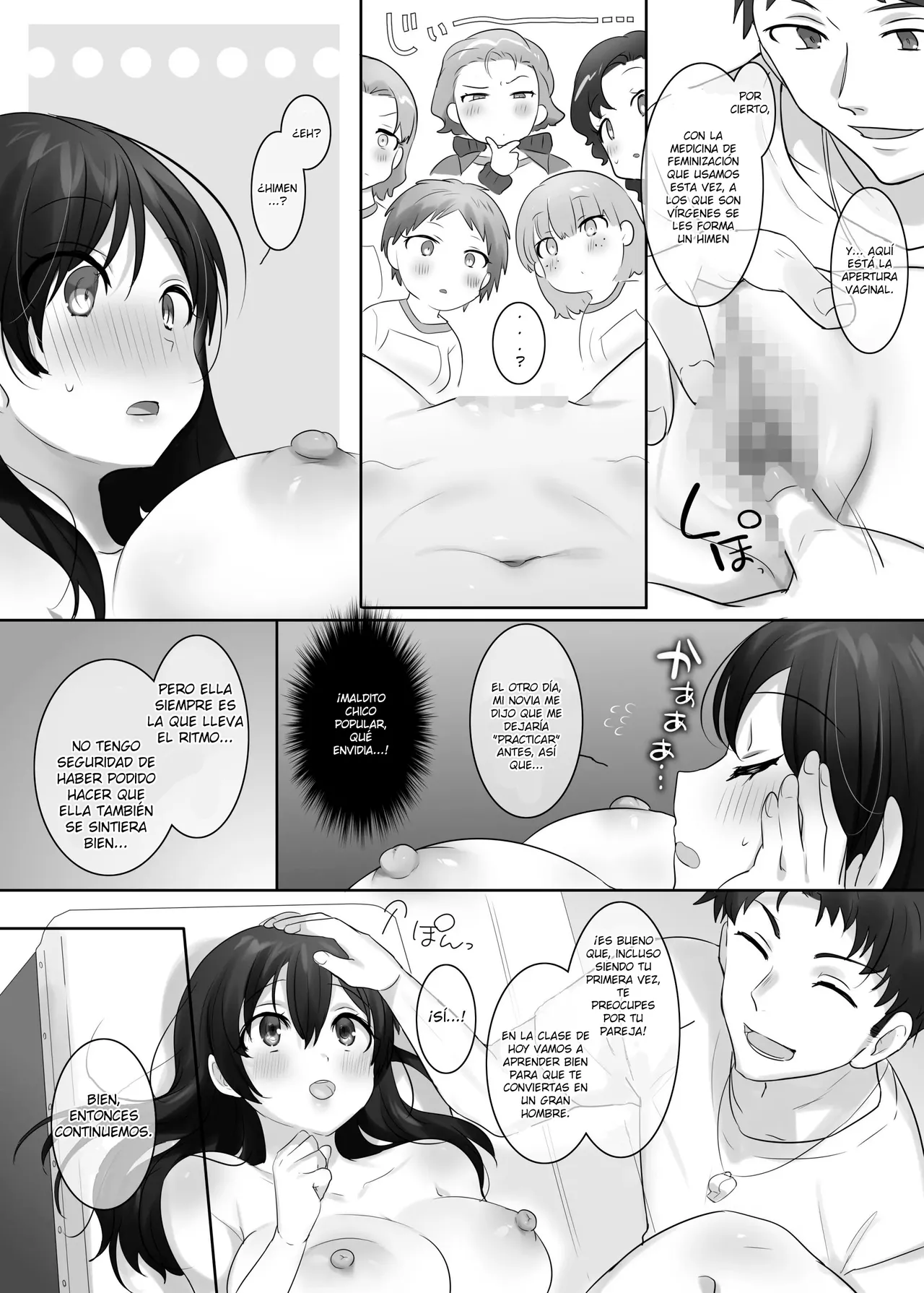 TS Hoken Taiiku ~Kurasu Zennin Nyotaika Jugyou~ Sato-kun Hen Matome | TS Educación física y salud ~Clase de feminización para todos~ Edición de Sato-kun page 11 full