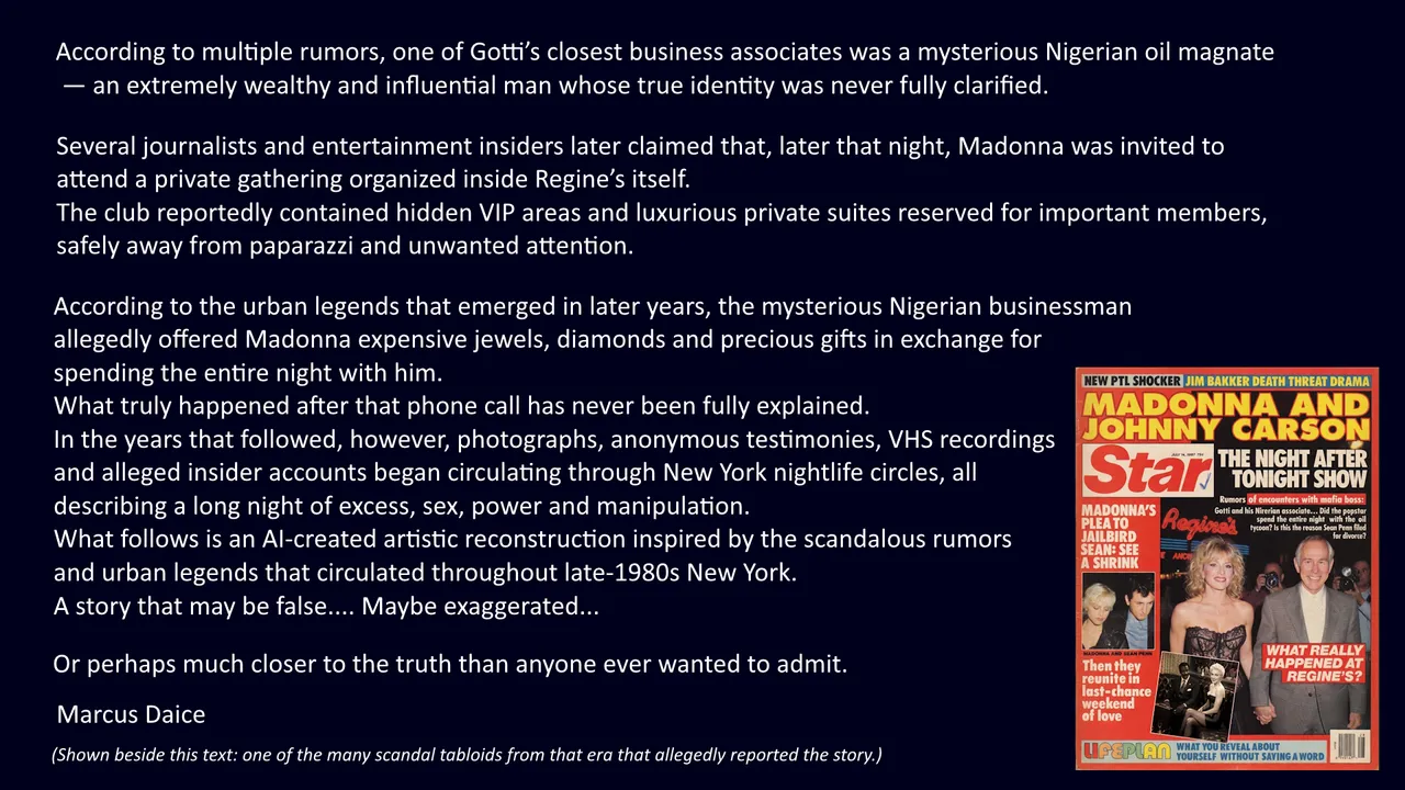 THE REGINE’S TAPE - Madonna, Gotti & The Secret Night page 3 full