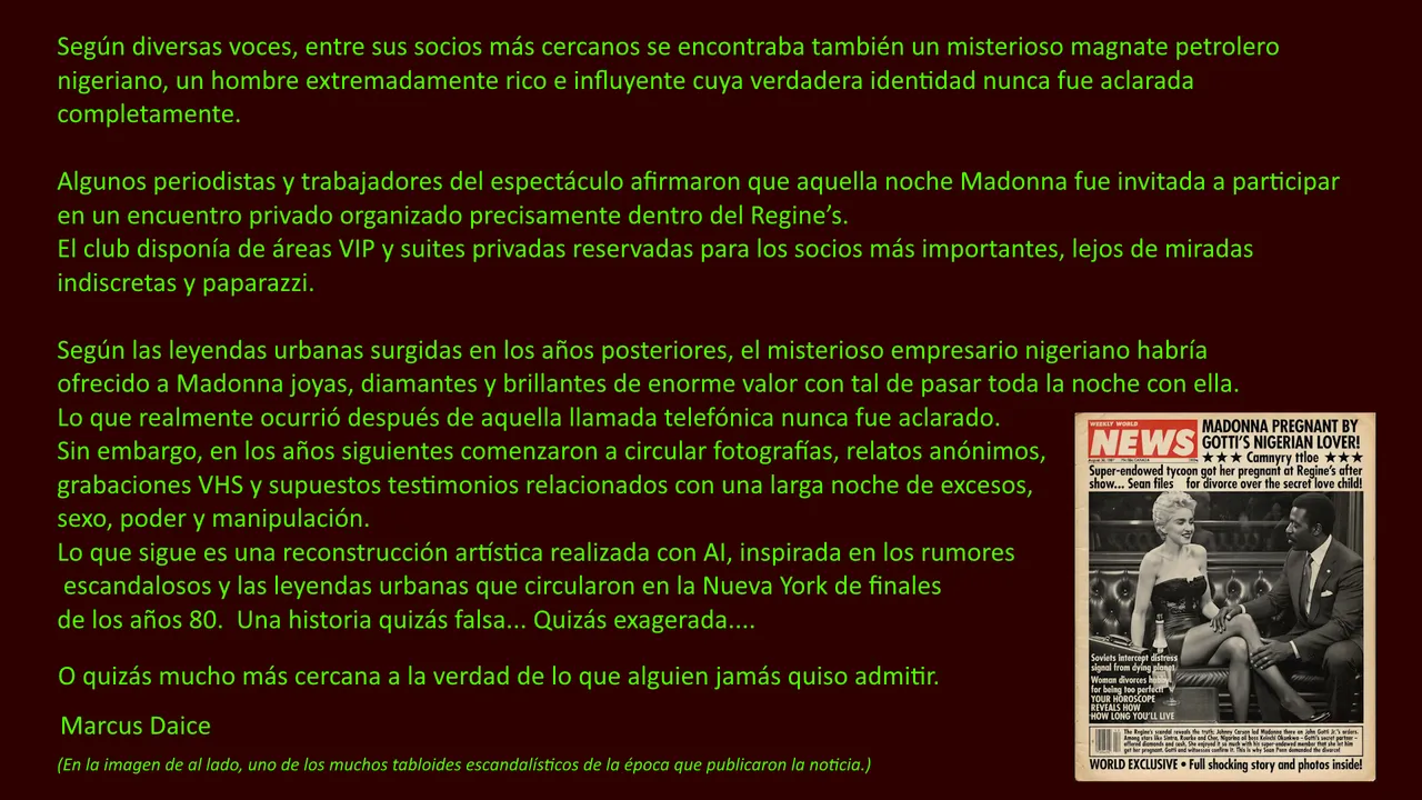 THE REGINE’S TAPE - Madonna, Gotti & The Secret Night page 5 full