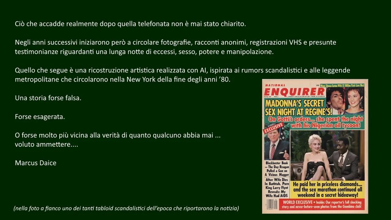 THE REGINE’S TAPE - Madonna, Gotti & The Secret Night page 7 full